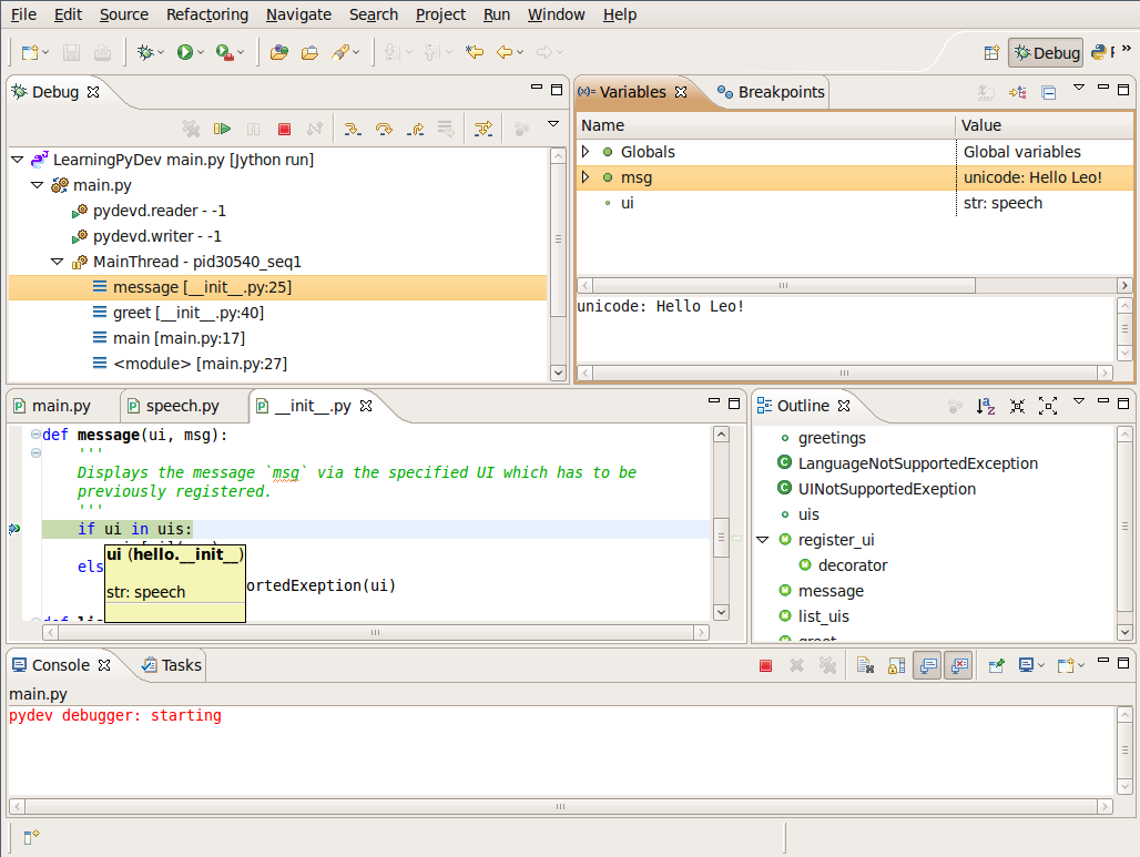 PyDev's Jython Debugger.